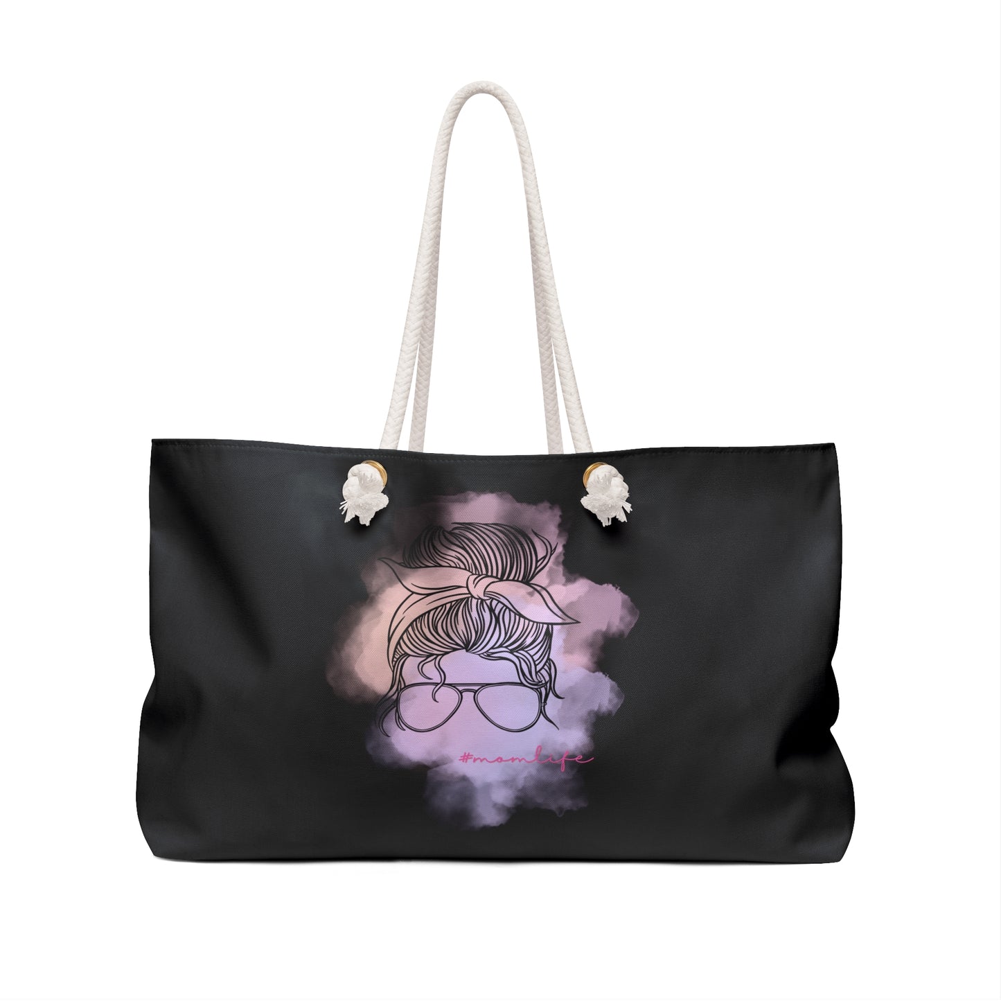 Mom Life Weekender Bag in Black