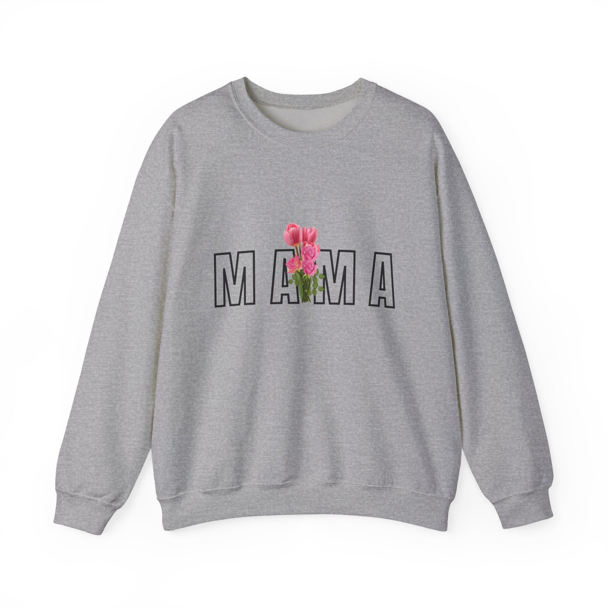 Amy Marie Mama Floral Crewneck Sweatshirt — Mom Gift for Mother's Day