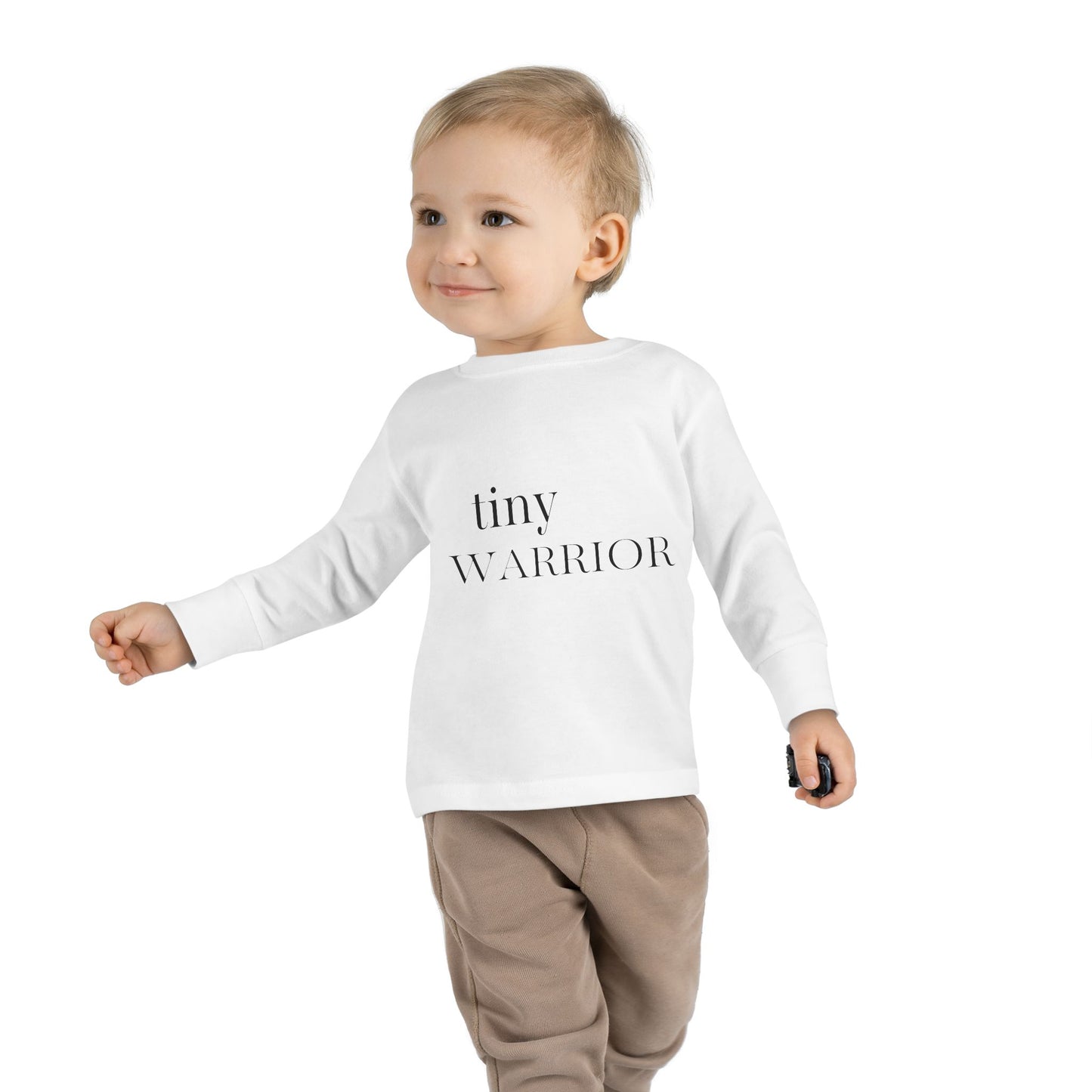 Tiny Warrior for Jesus Toddler Long Sleeve Tee