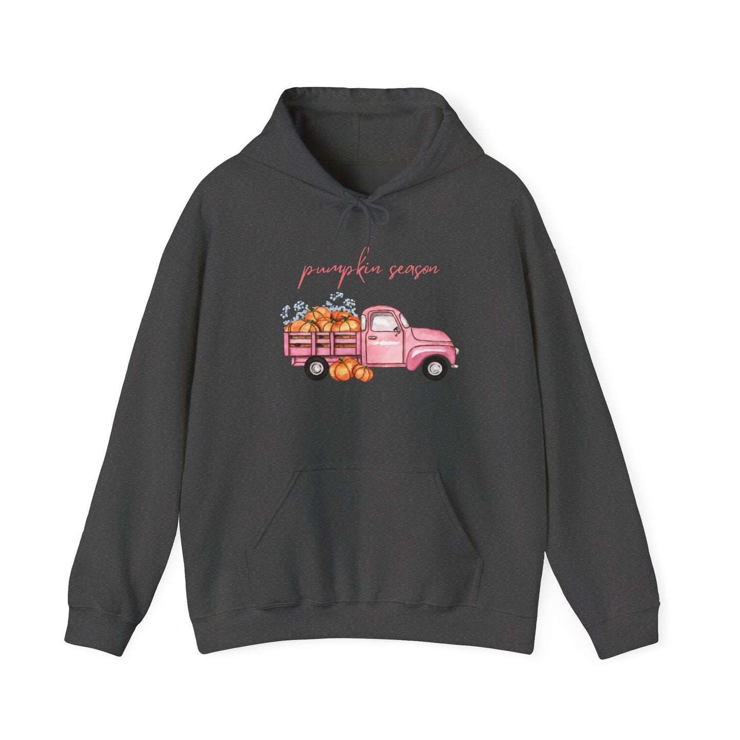 Pumpkin Season Hoodie with Vintage Truck Design | Fall Sweatshirt