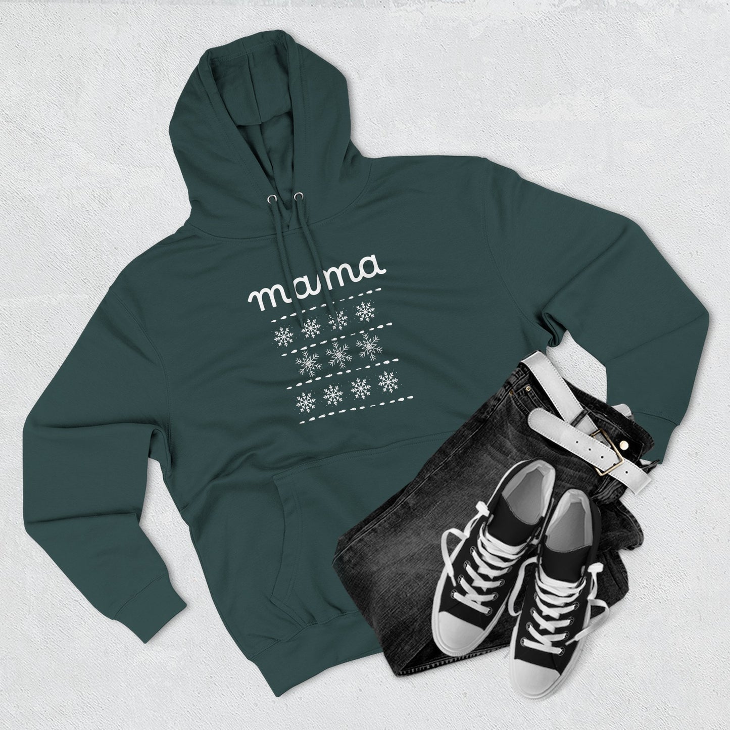 Christmas Mama Three-Panel Fleece Hoodie