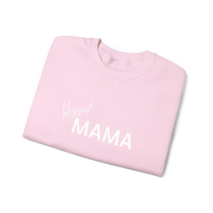 Embroidered Blessed Mama Crewneck Sweatshirt