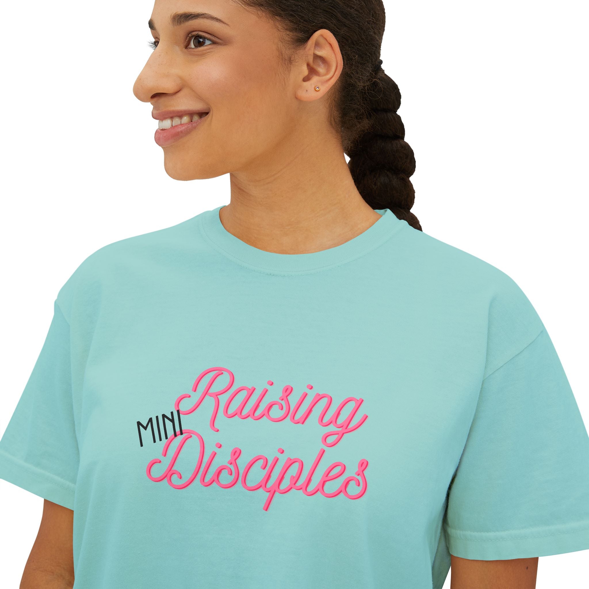 Raising Mini Disciples Women's Boxy Tee —Christian Mom Shirt