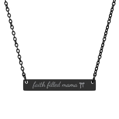 Engravable Horizontal Bar Necklace — Personalized Jewelry