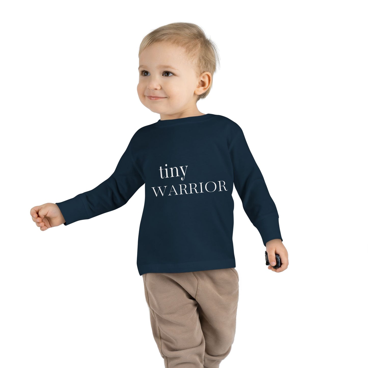 Tiny Warrior for Jesus Toddler Long Sleeve Tee