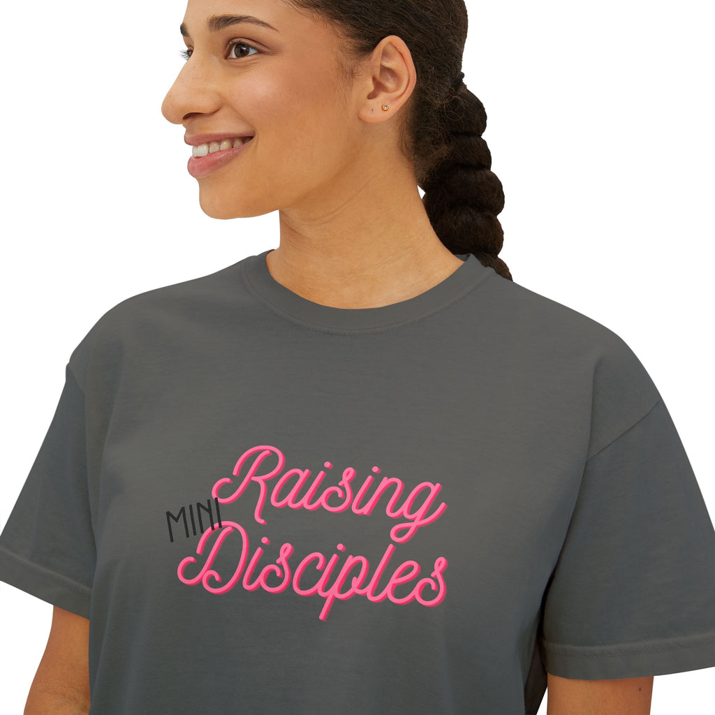Raising Mini Disciples Women's Boxy Tee —Christian Mom Shirt