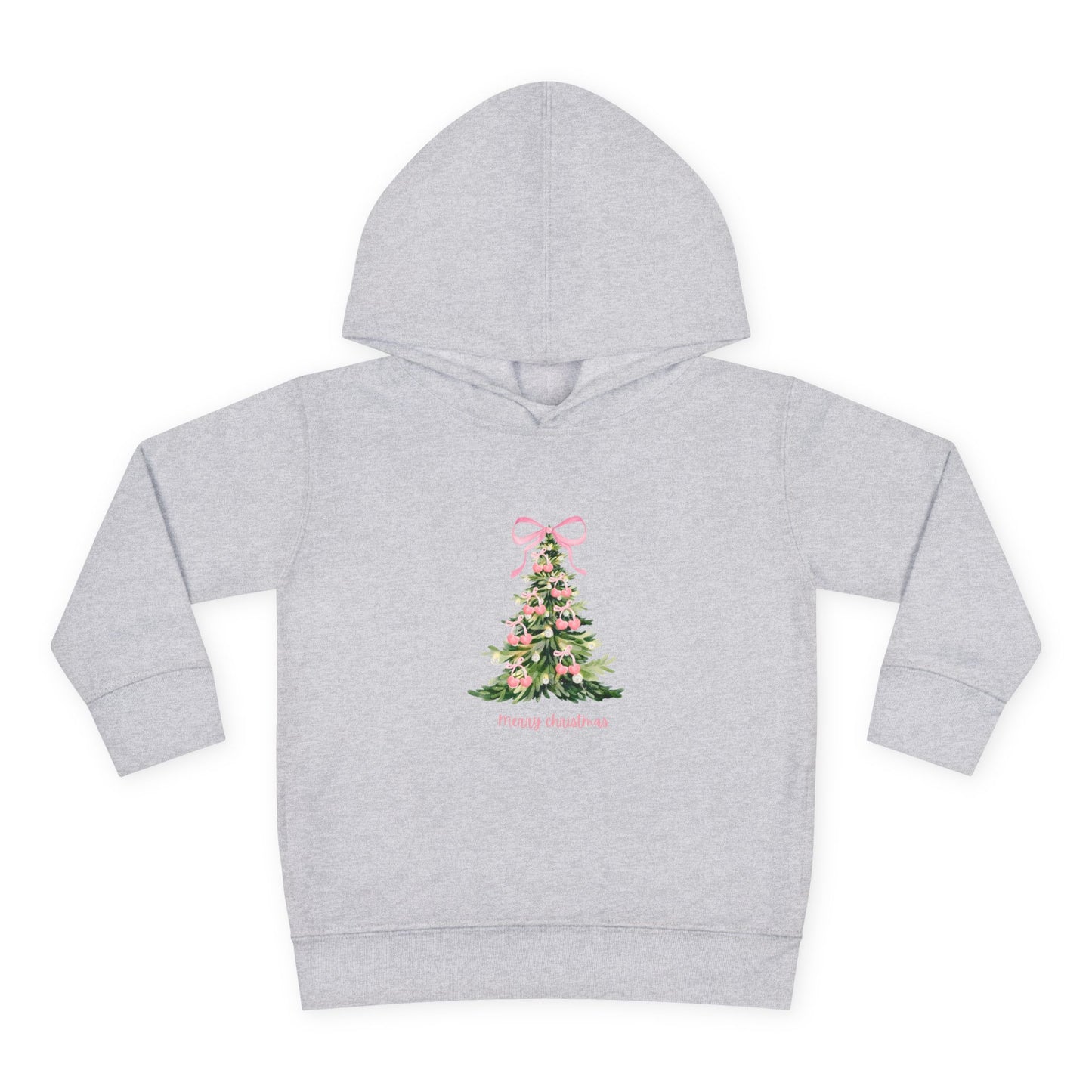 Christmas Tree Pink Cherries Toddler Hoodie