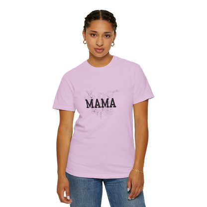 Mama Floral T‑Shirt — Distressed Script Mom Tee for Mother's Day