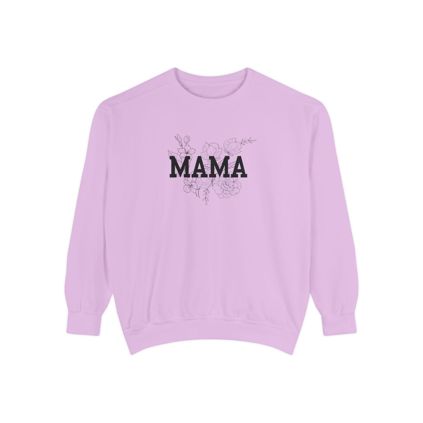 MAMA Floral Distressed Sweatshirt — Cozy Mother's Day Mom Crewneck