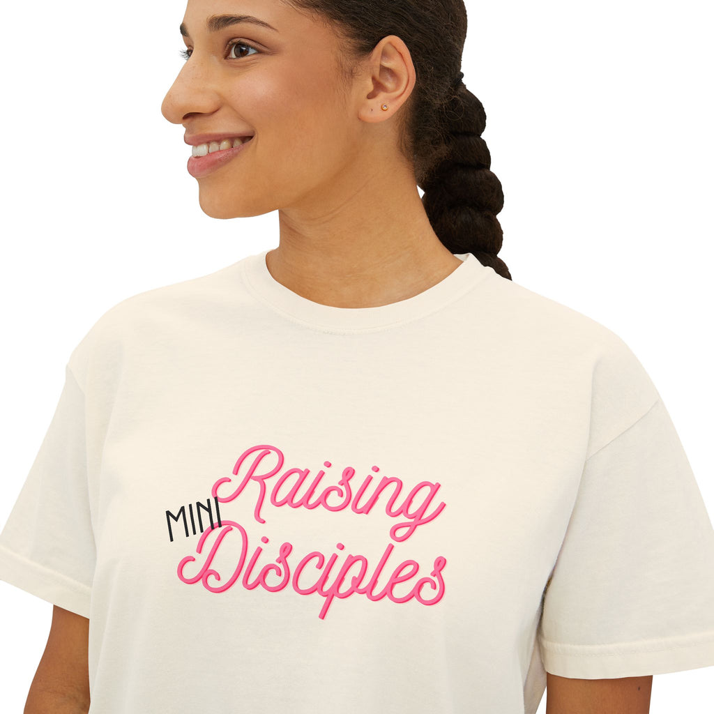 Raising Mini Disciples Women's Boxy Tee —Christian Mom Shirt