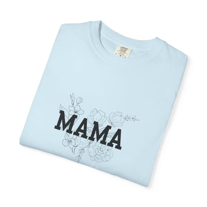 Mama Floral T‑Shirt — Distressed Script Mom Tee for Mother's Day