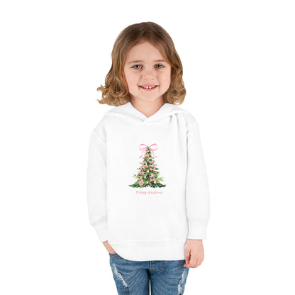 Christmas Tree Pink Cherries Toddler Hoodie