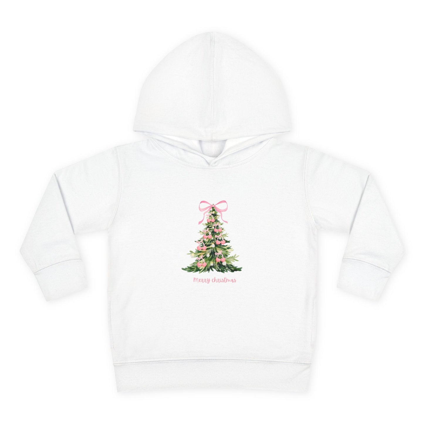 Christmas Tree Pink Cherries Toddler Hoodie