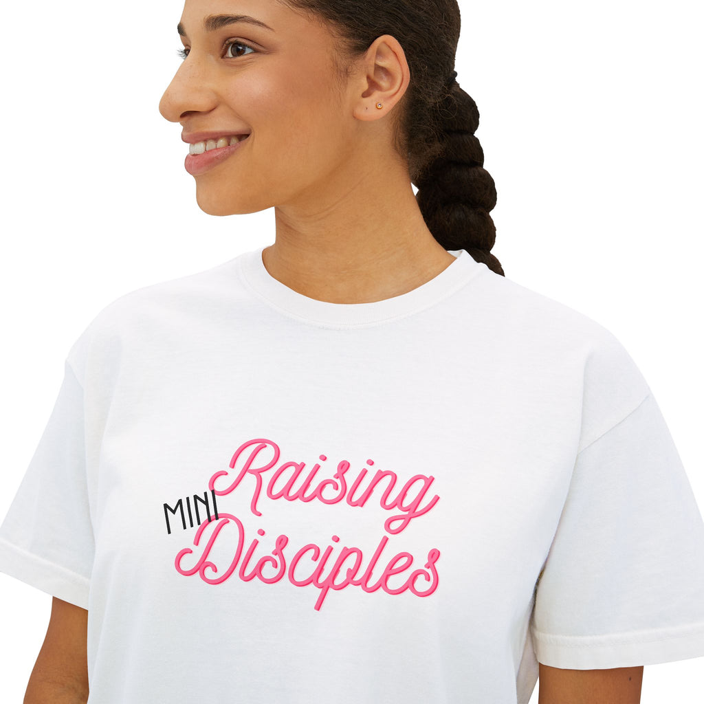 Raising Mini Disciples Women's Boxy Tee —Christian Mom Shirt