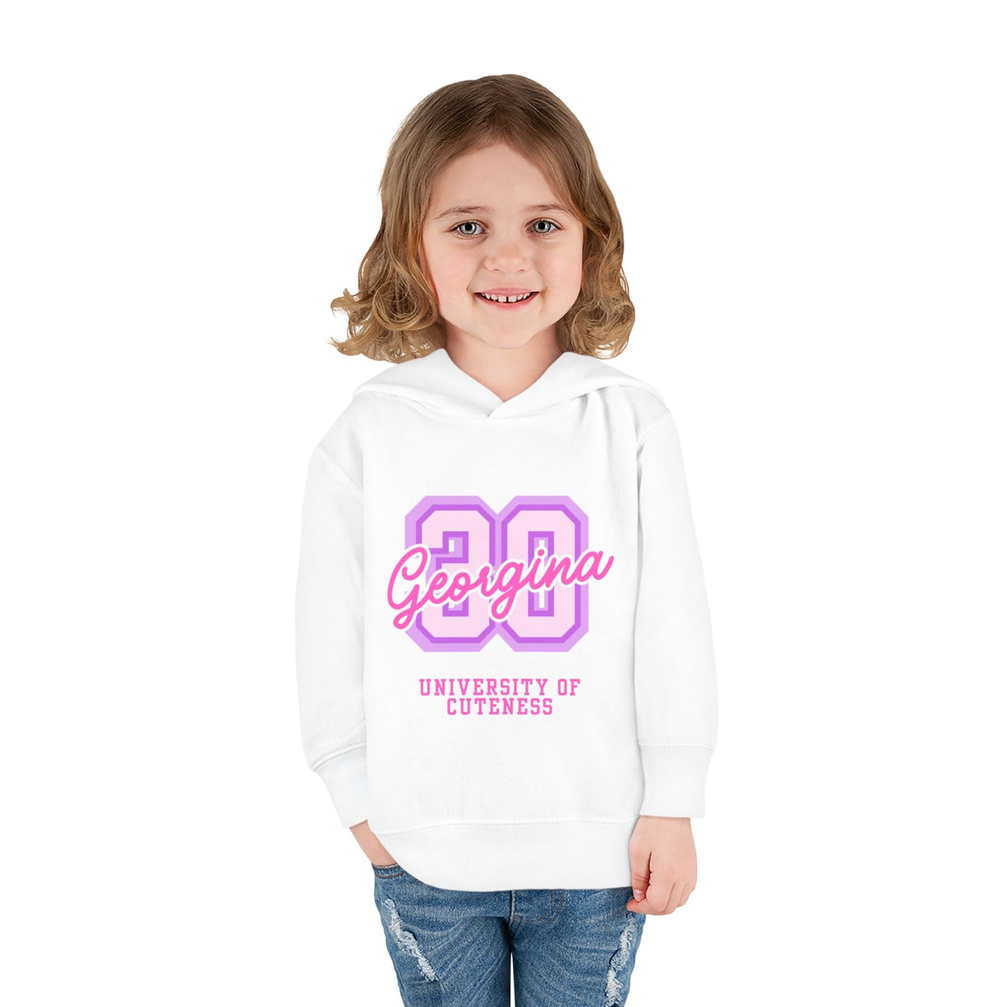 University of Cuteness Toddler Pullover Fleece Hoodie, Cute Kids Hoodie, Personalized Baby Sweatshirt, Toddler Gift, Cozy Kids Clothing
