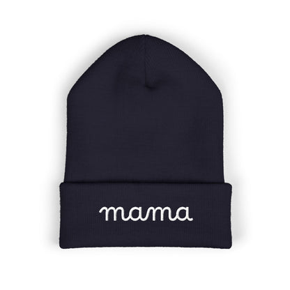 Mama Embroidered Cuffed Beanie