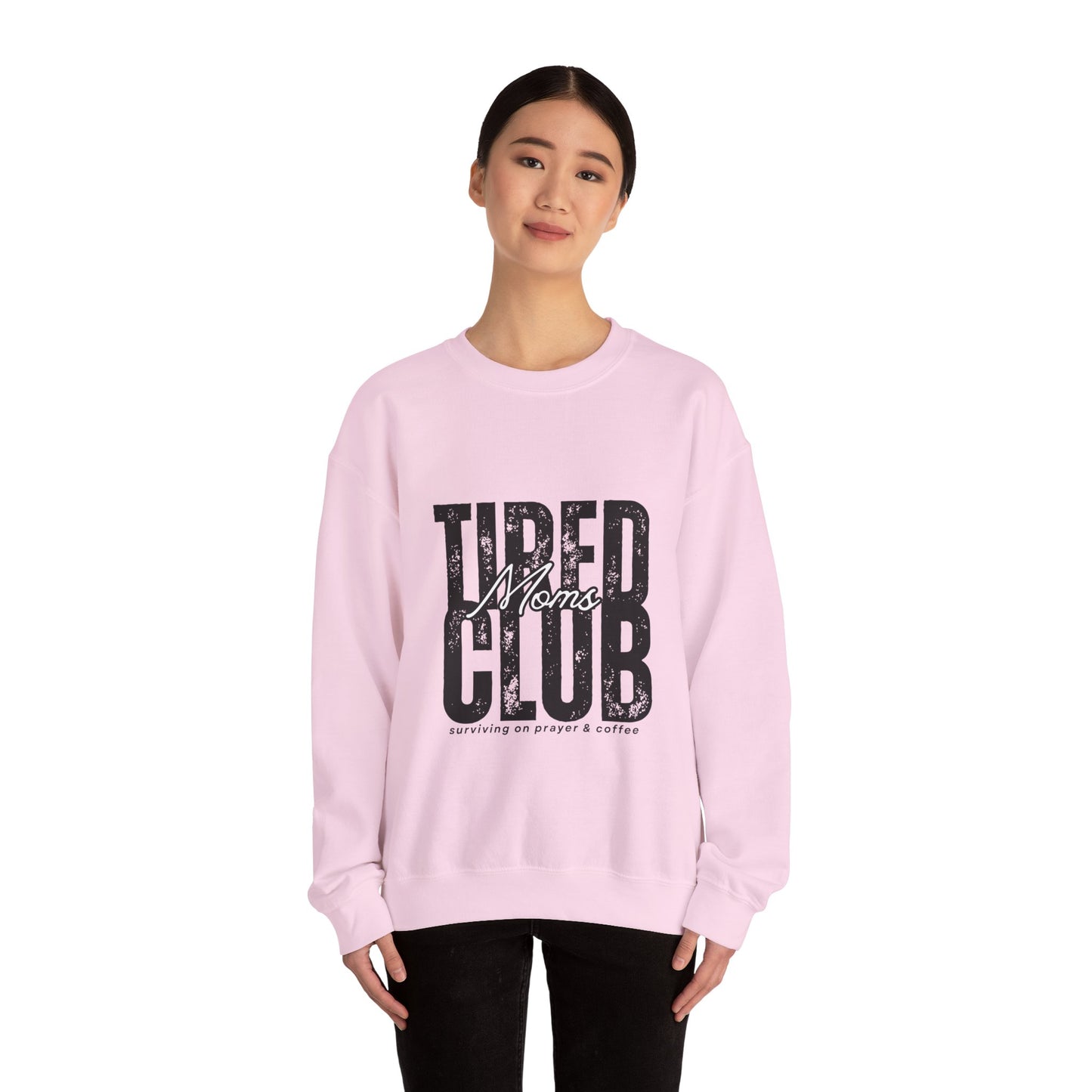 Tired Moms Club Sweatshirt - Cozy Gift for Coffee Lovers, Mothers Day, New Mom, Lounge Wear, Relaxing Outfit