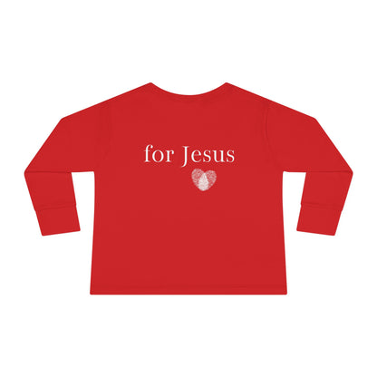 Tiny Warrior for Jesus Toddler Long Sleeve Tee