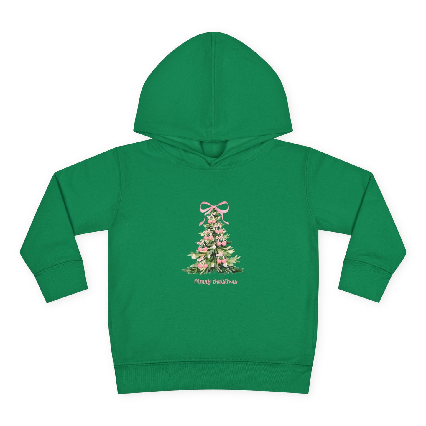 Christmas Tree Pink Cherries Toddler Hoodie