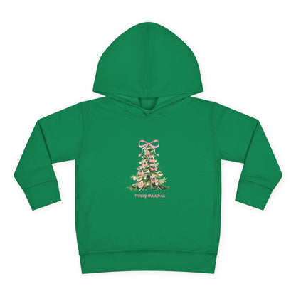 Christmas Tree Pink Cherries Toddler Hoodie