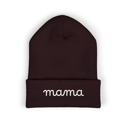 Mama Embroidered Cuffed Beanie