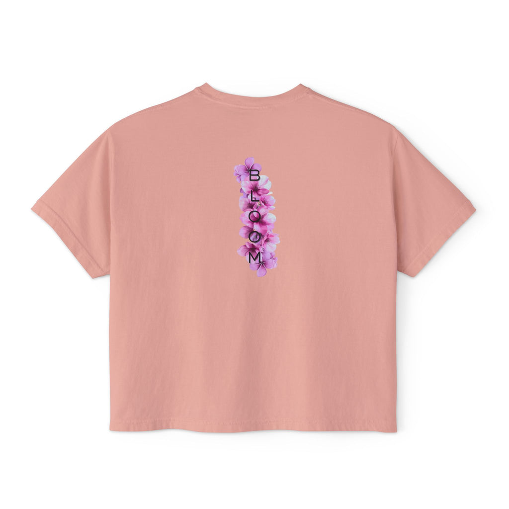 Mama Bloom Boxy Tee – Floral "Bloom" Graphic Crop Top
