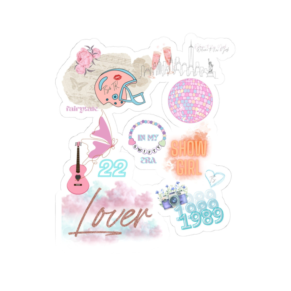 Vibrant Kiss-Cut Stickers for Self-Expression, Laptop Decor, Journaling, Gift for Music Lovers, Aesthetic Art Stickers