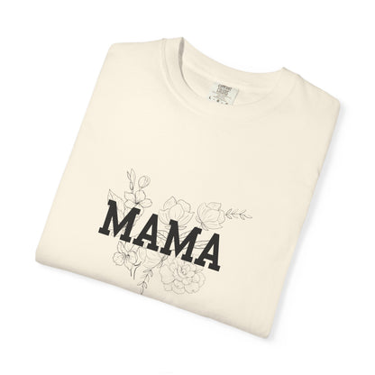 Mama Floral T‑Shirt — Distressed Script Mom Tee for Mother's Day