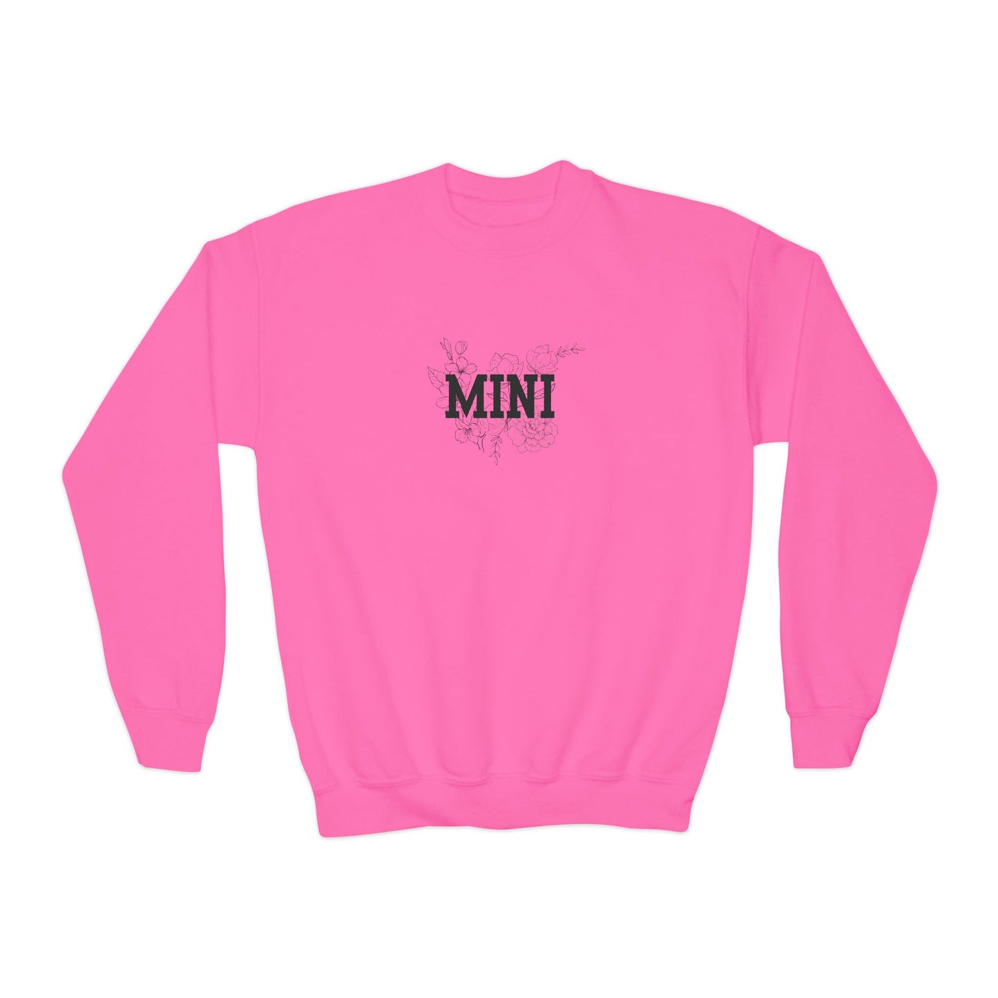 Youth Crewneck Sweatshirt — 'MINI' Distressed Logo Kids Pullover