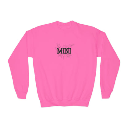 Youth Crewneck Sweatshirt — 'MINI' Distressed Logo Kids Pullover