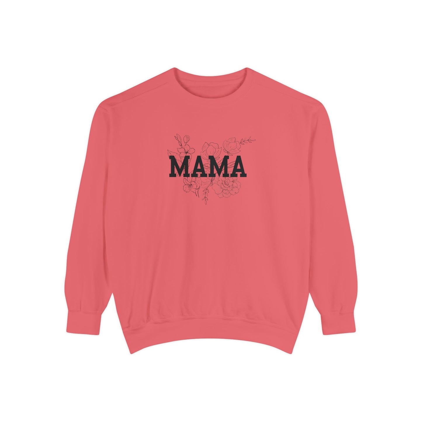 MAMA Floral Distressed Sweatshirt — Cozy Mother's Day Mom Crewneck