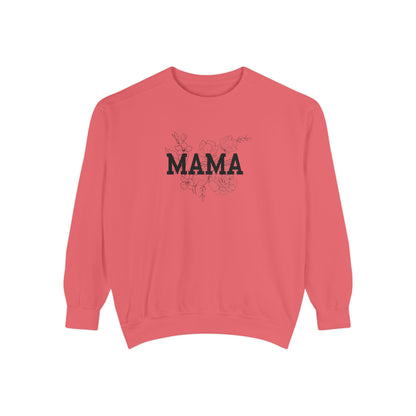 MAMA Floral Distressed Sweatshirt — Cozy Mother's Day Mom Crewneck