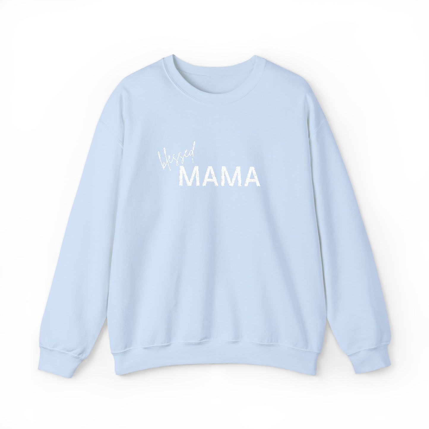 Embroidered Blessed Mama Crewneck Sweatshirt