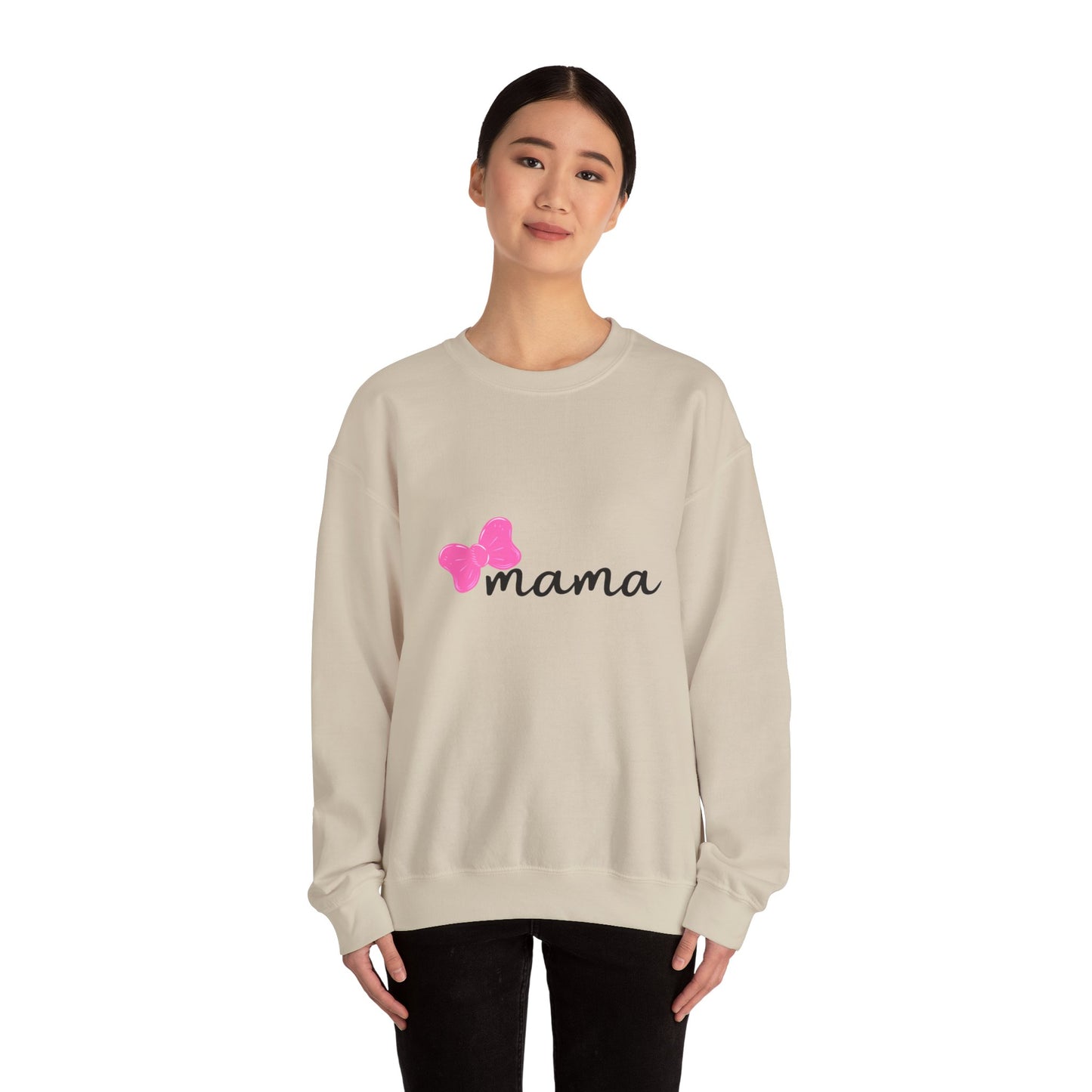 Pink Bow Mama Matching Crewneck Sweatshirt