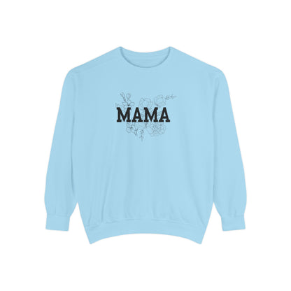 MAMA Floral Distressed Sweatshirt — Cozy Mother's Day Mom Crewneck