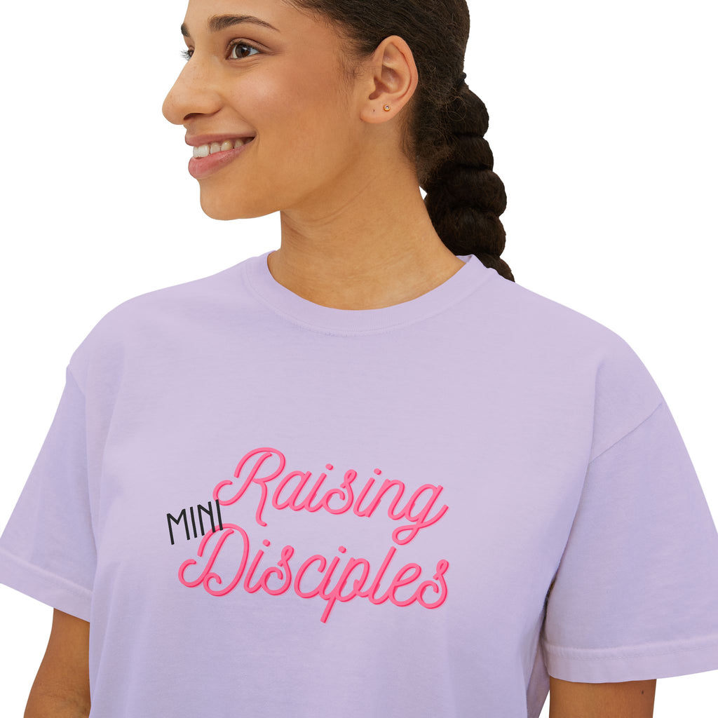 Raising Mini Disciples Women's Boxy Tee —Christian Mom Shirt