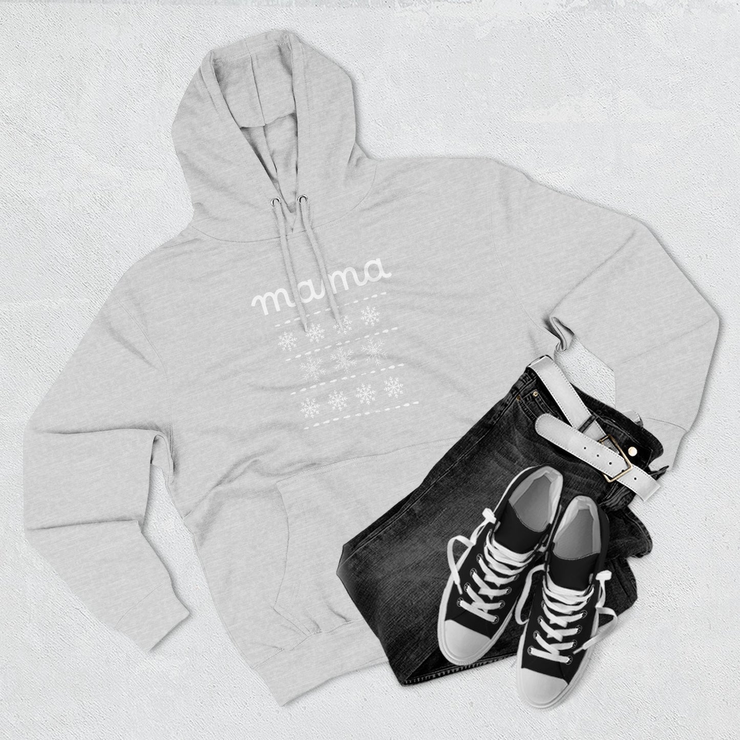 Christmas Mama Three-Panel Fleece Hoodie