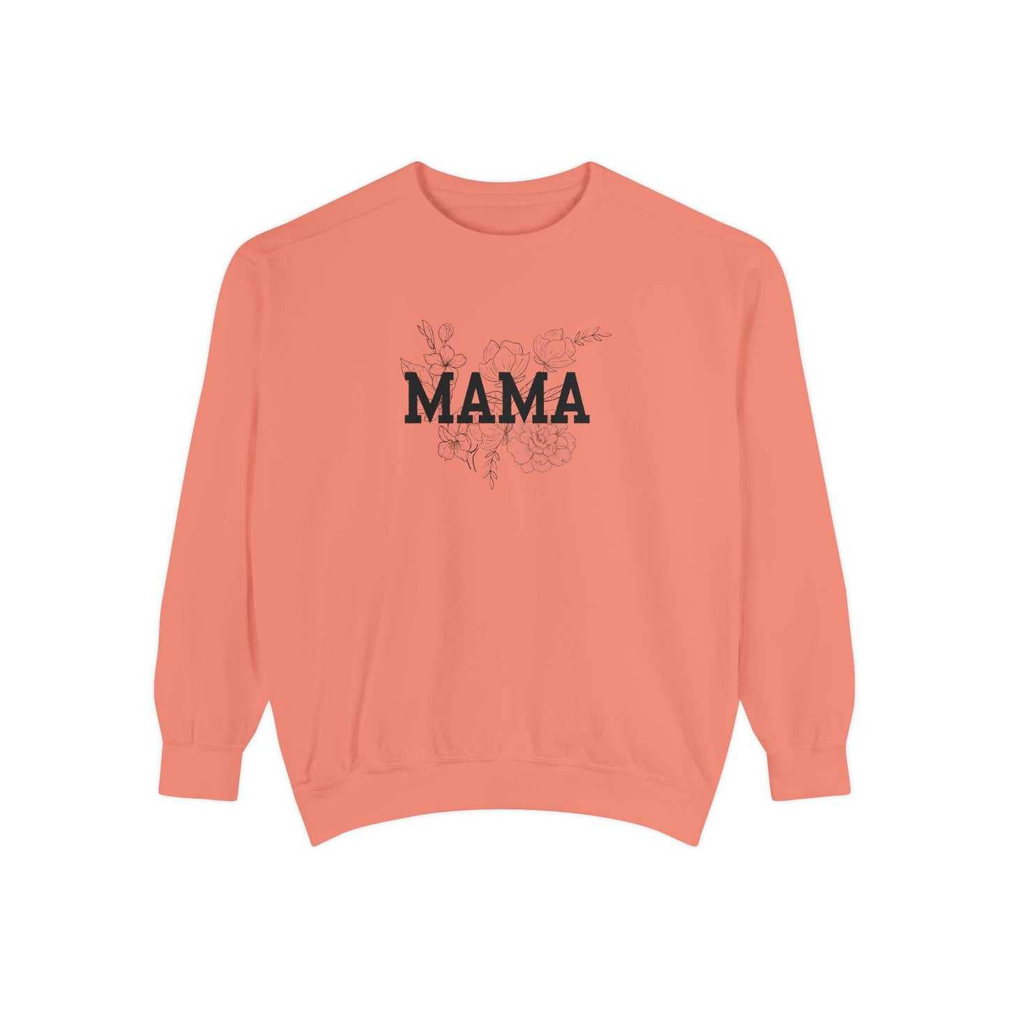 MAMA Floral Distressed Sweatshirt — Cozy Mother's Day Mom Crewneck