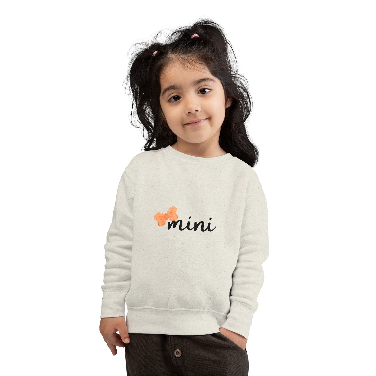 Pumpkin Bow Mini Toddler Matching Mama Sweatshirt