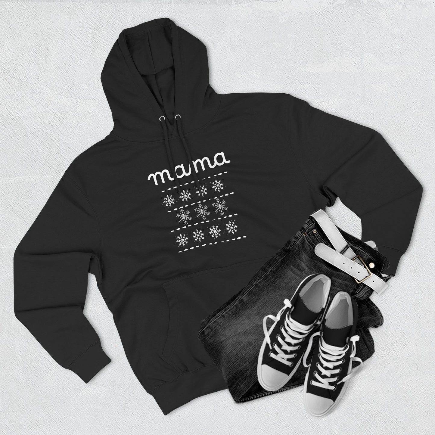 Christmas Mama Three-Panel Fleece Hoodie