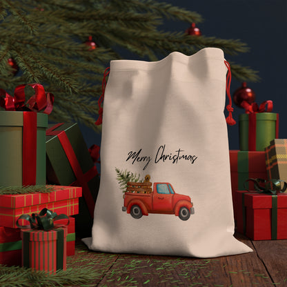 Festive Gift Bag with Merry Christmas Design for Presents, Holiday Storage, Gift Wrap, Eco-Friendly Wrap, Party Favor Bag