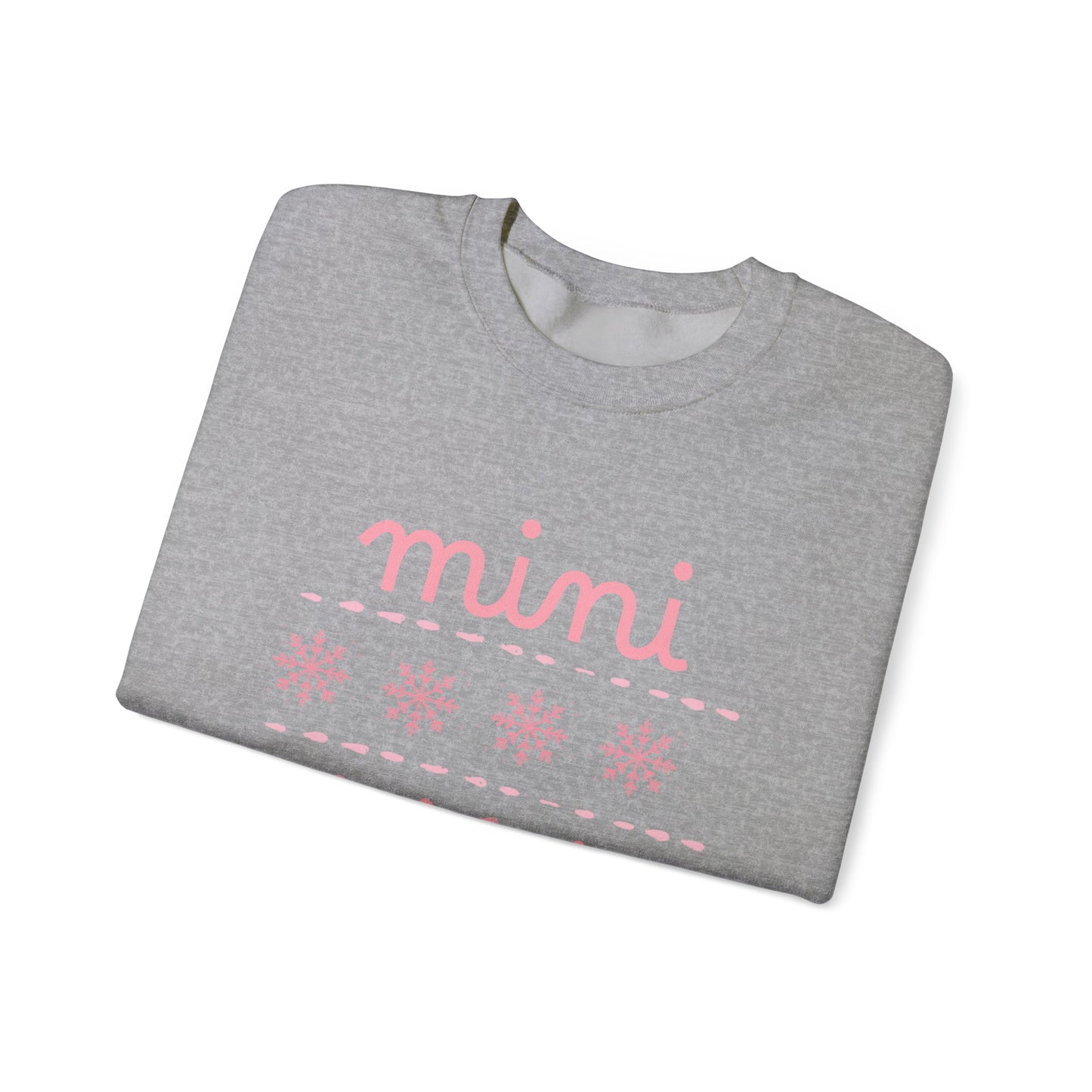 Mini Christmas Crewneck Sweatshirt Adult Sizes— Pink Holiday Mama Graphic