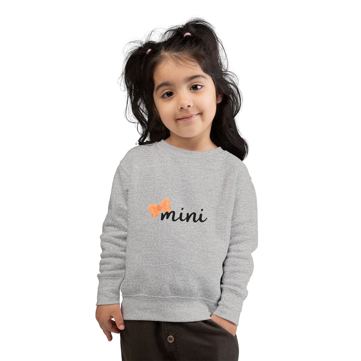 Pumpkin Bow Mini Toddler Matching Mama Sweatshirt