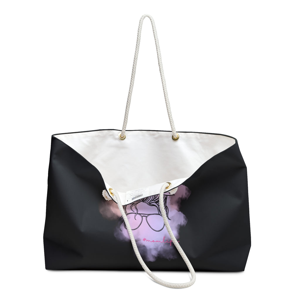 Mom Life Weekender Bag in Black