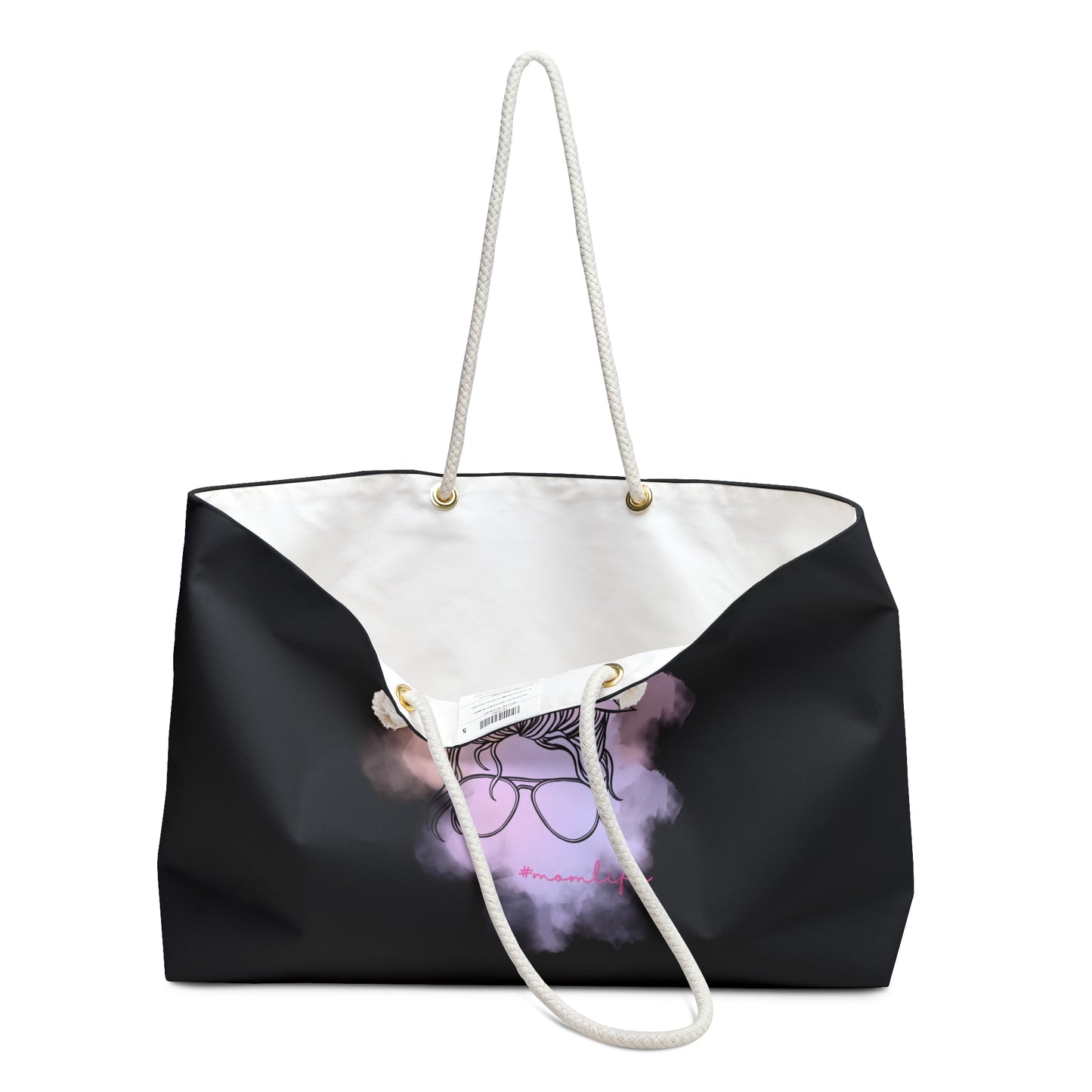 Mom Life Weekender Bag in Black