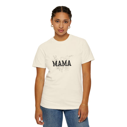 Mama Floral T‑Shirt — Distressed Script Mom Tee for Mother's Day
