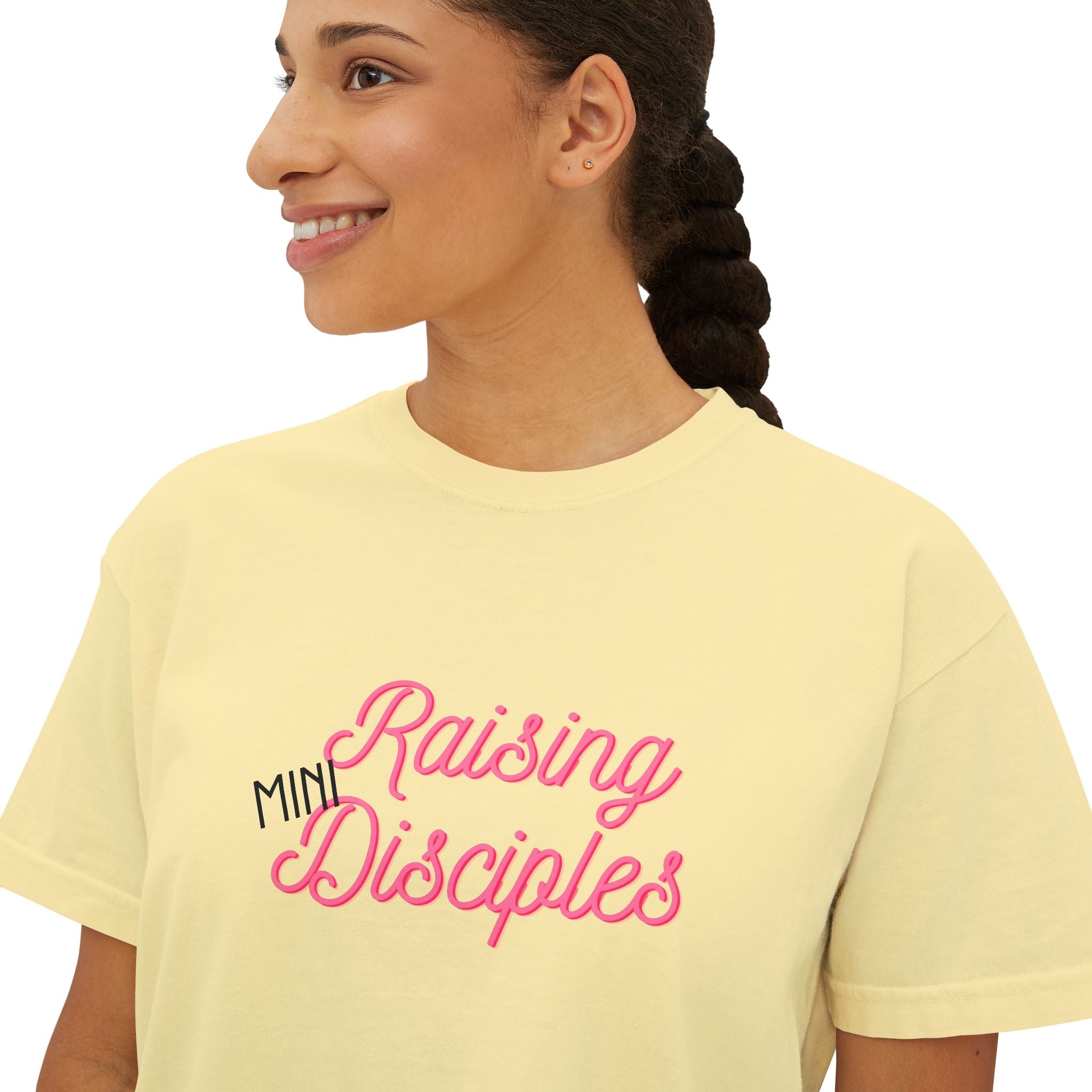 Raising Mini Disciples Women's Boxy Tee —Christian Mom Shirt