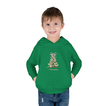 Christmas Tree Pink Cherries Toddler Hoodie