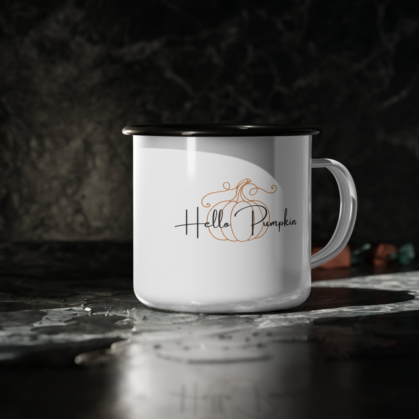 Hello Pumpkin Enamel Mug