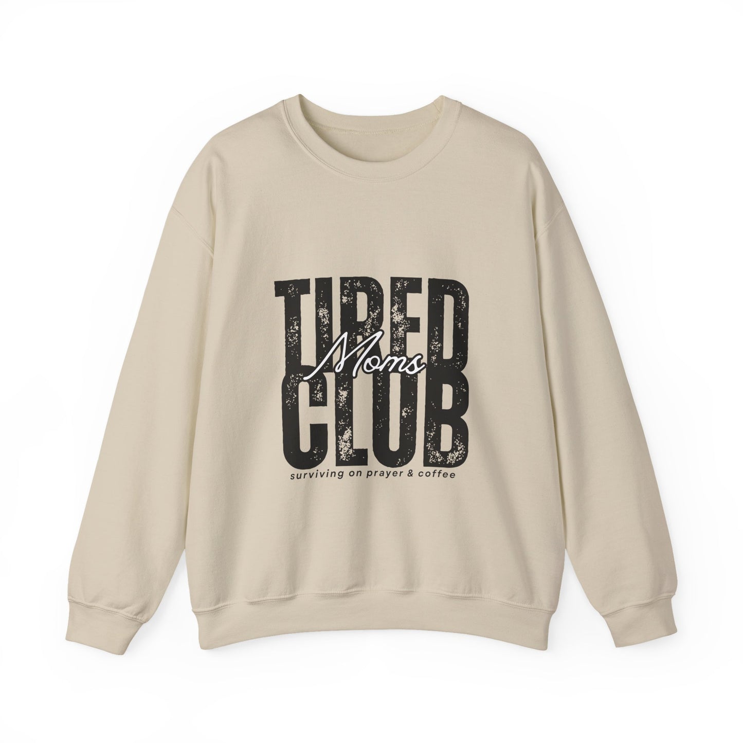 Tired Moms Club Sweatshirt - Cozy Gift for Coffee Lovers, Mothers Day, New Mom, Lounge Wear, Relaxing Outfit